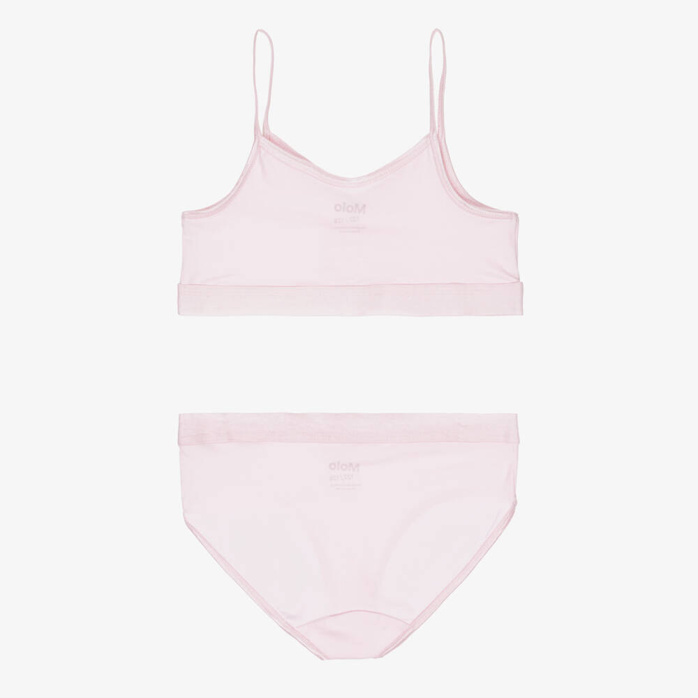 Molo-Girls Pink Eco Vero Underwear Set | Childrensalon