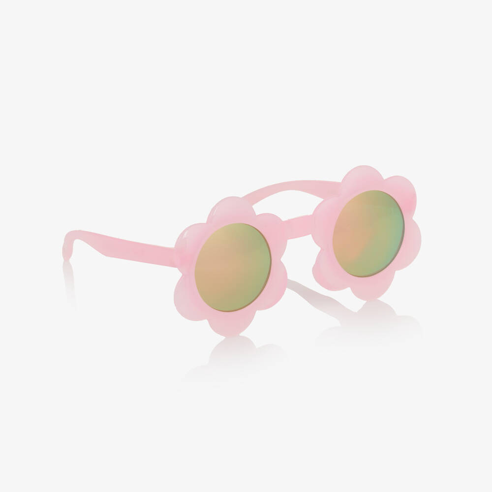 Molo-Girls Pink Flower Sunglasses (UVA/UVB) | Childrensalon