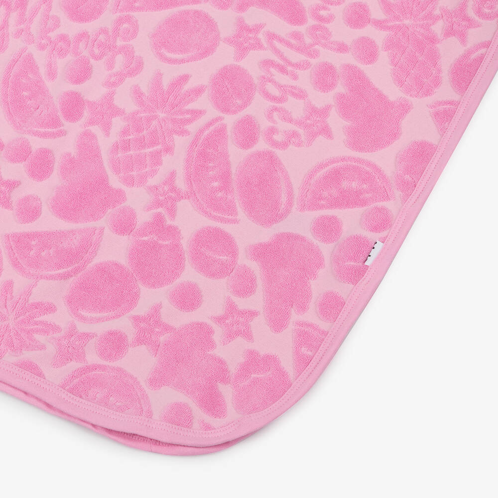 Molo-Girls Pink Fruit Hooded Beach Poncho | Childrensalon