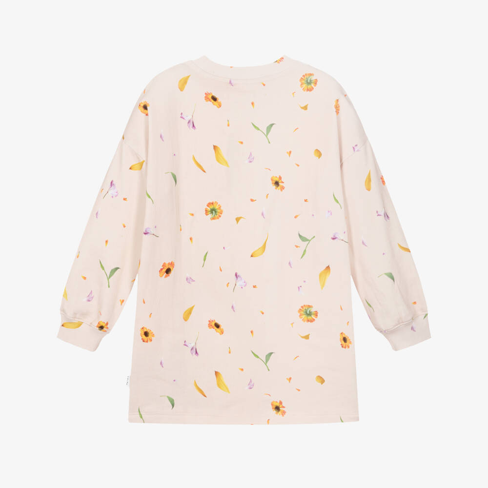 Molo-فستان سويتشيرت بطبعة ورود لون زهري للبنات | Childrensalon