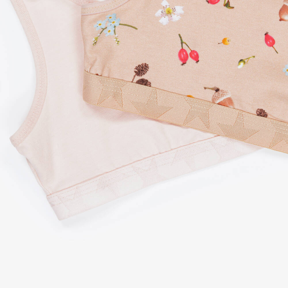 Molo-حمّالات صدر قطن عضوي لون زهري للبنات (عدد 2) | Childrensalon