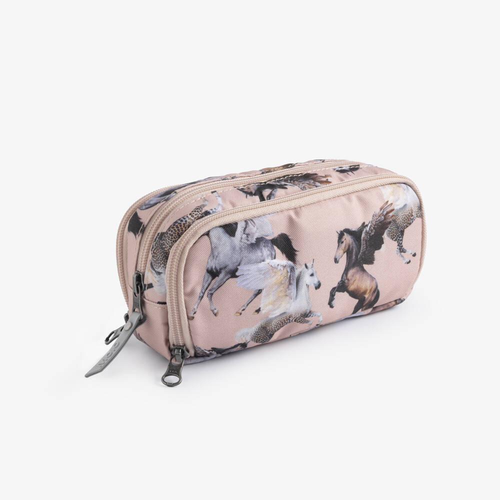 Molo-Girls Pink Pegasus Pencil Case (21cm) | Childrensalon