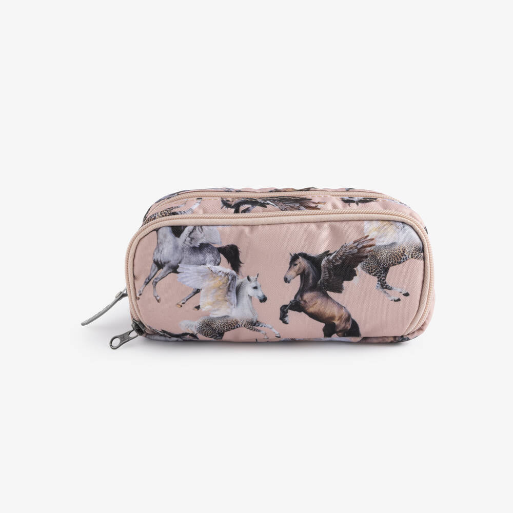 Molo-Girls Pink Pegasus Pencil Case (21cm) | Childrensalon