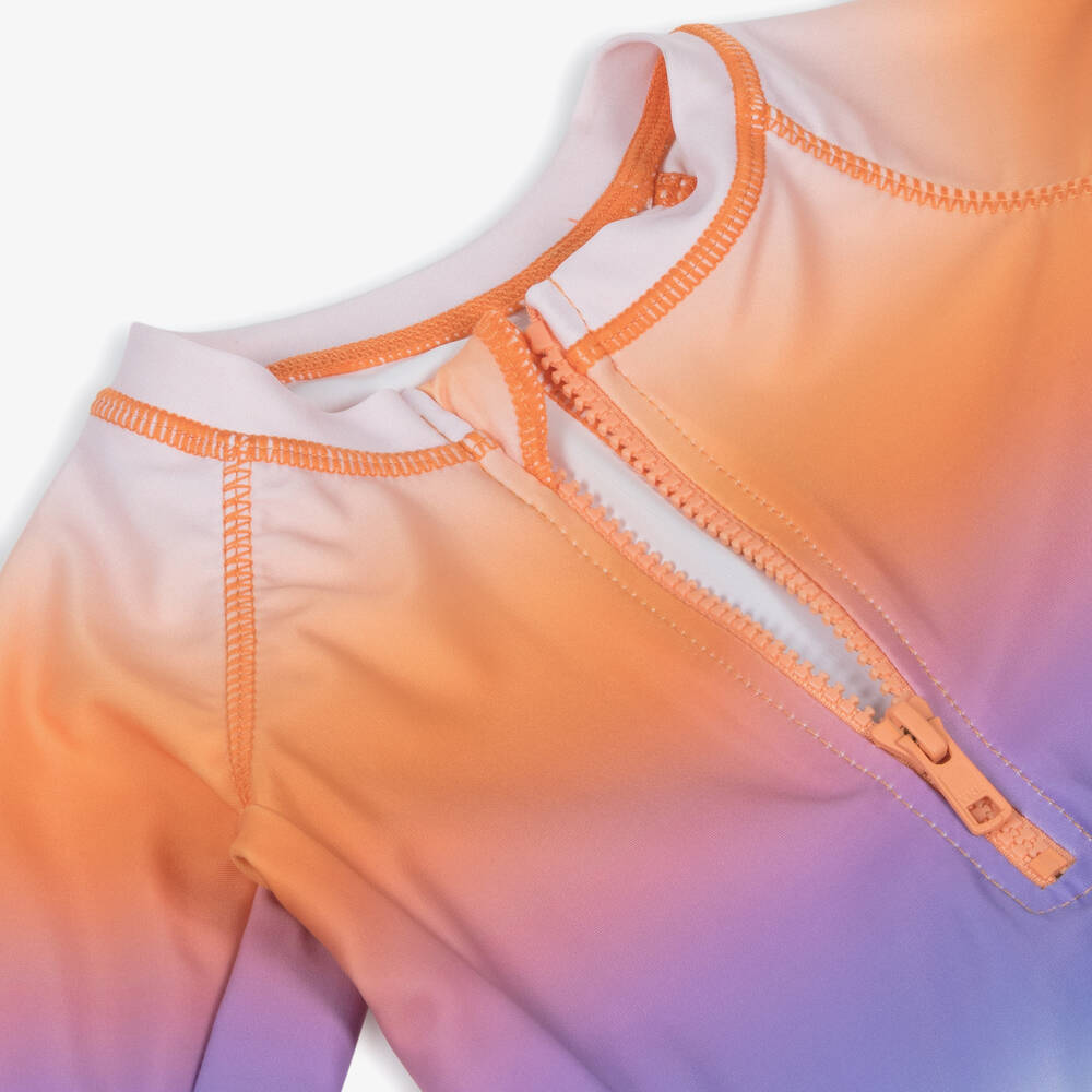 Molo-Girls Pink Rainbow Swimsuit (UPF50+) | Childrensalon