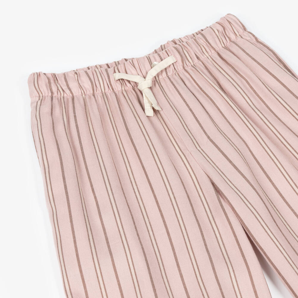 Molo-بنطلون برباط مقلم لون زهري للبنات | Childrensalon