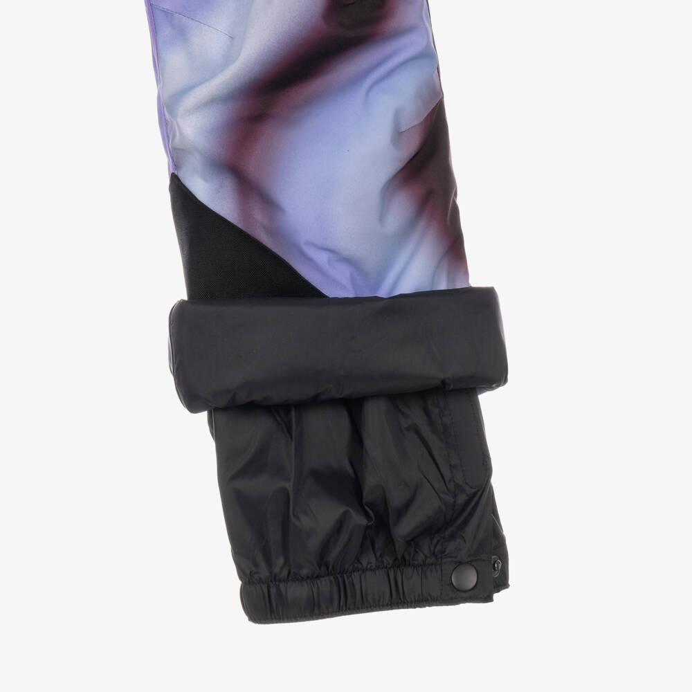 Molo-Girls Purple & Blue Airbrushed Print Ski Trousers | Childrensalon