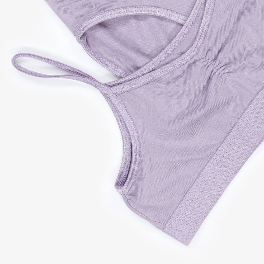 Molo-Girls Purple EcoVero Jersey Bra & Knickers Set | Childrensalon