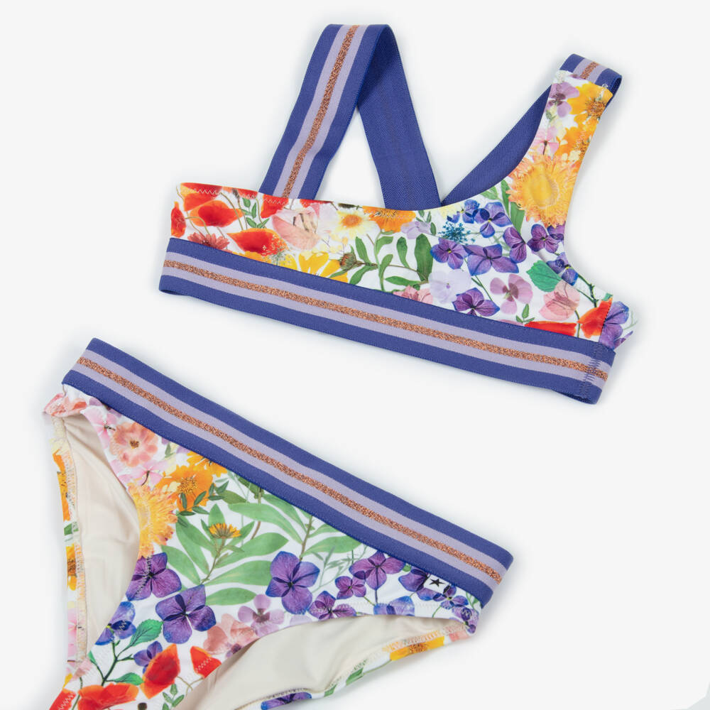 Molo-Бикини фиолетовый с цветочным принтом (UPF50+) | Childrensalon