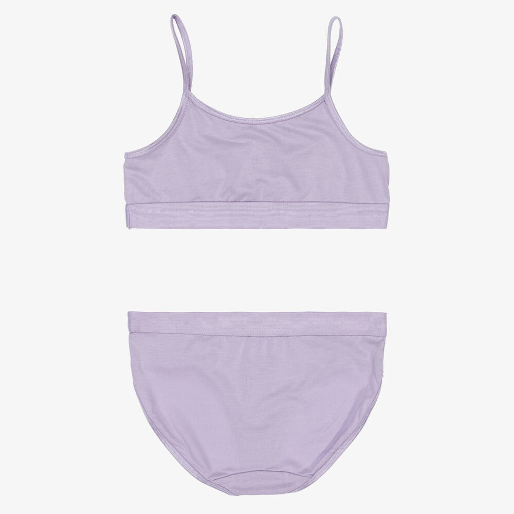 Molo-Girls Purple Lenzing Jersey Bra & Knickers Set | Childrensalon