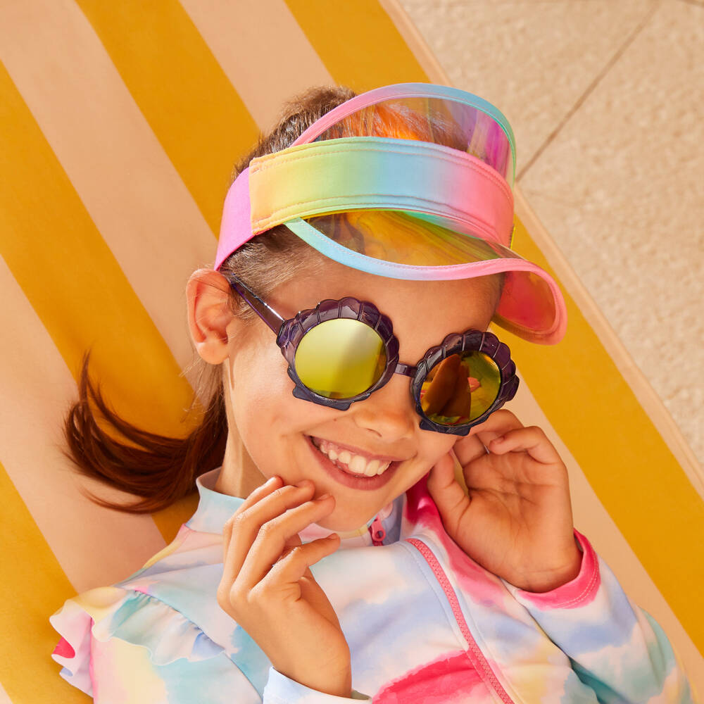 Molo-Girls Purple Shell Sunglasses (UVA/UVB) | Childrensalon
