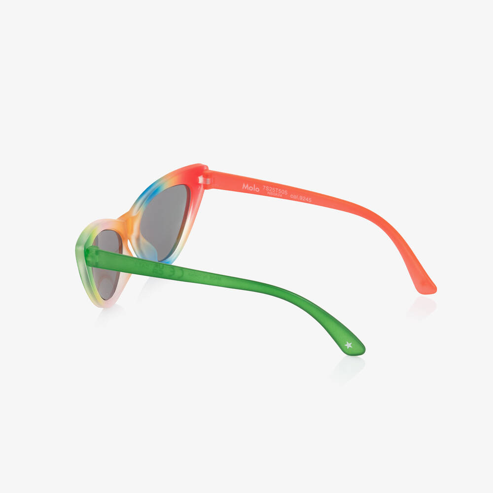 Molo-Girls Red & Green Cat-Eye Sunglasses (UVA/UVB) | Childrensalon