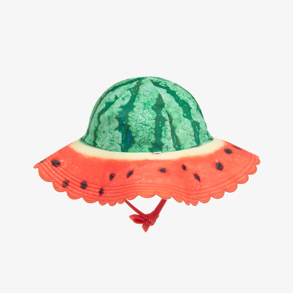 Molo-Красная панама в стиле арбуза для девочек UPF50+ | Childrensalon