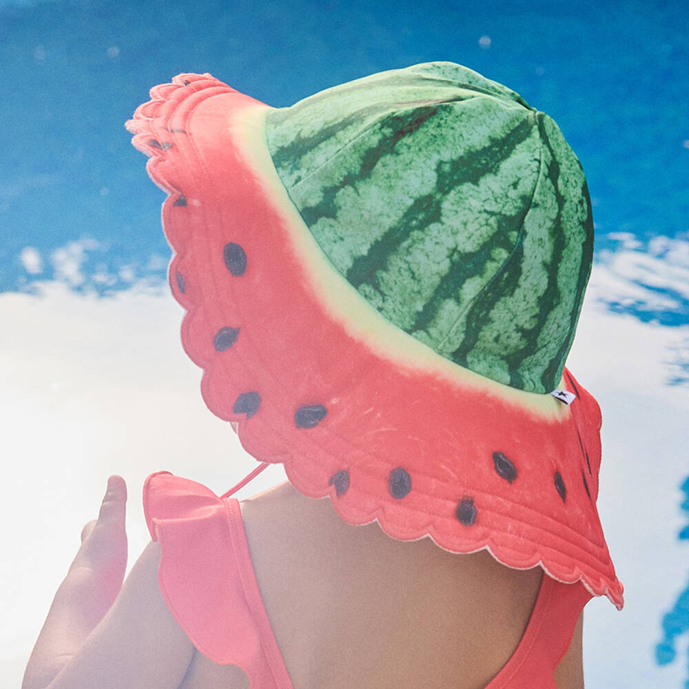 Molo-Красная панама в стиле арбуза для девочек UPF50+ | Childrensalon