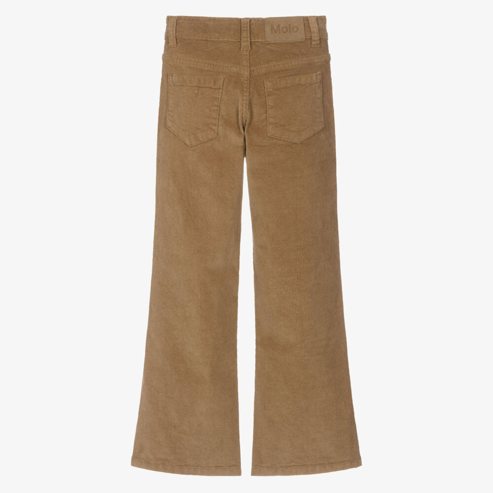 Molo-بنطلون كوردروي بأرجل واسعة لون بني فاتح للبنات | Childrensalon