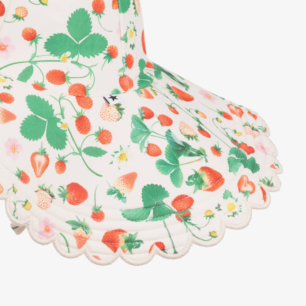 Molo-قبعة شمس لون أبيض للمولودات(UPF50+) | Childrensalon