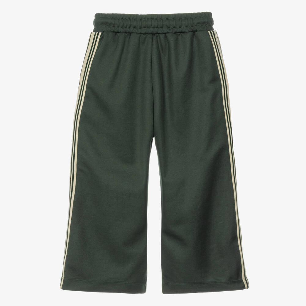 Molo-Green Joggers with Striped Tape Trims | Childrensalon