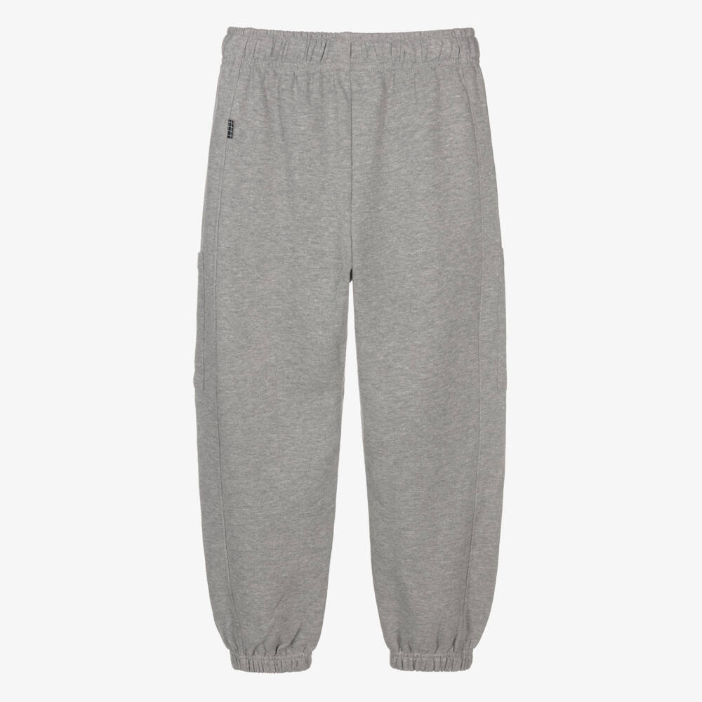 Molo-Джоггеры серые из хлопка с накладными карманами | Childrensalon