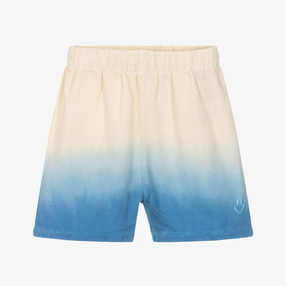 Molo-Шорты кремово-синие омбре из льна и хлопка | Childrensalon