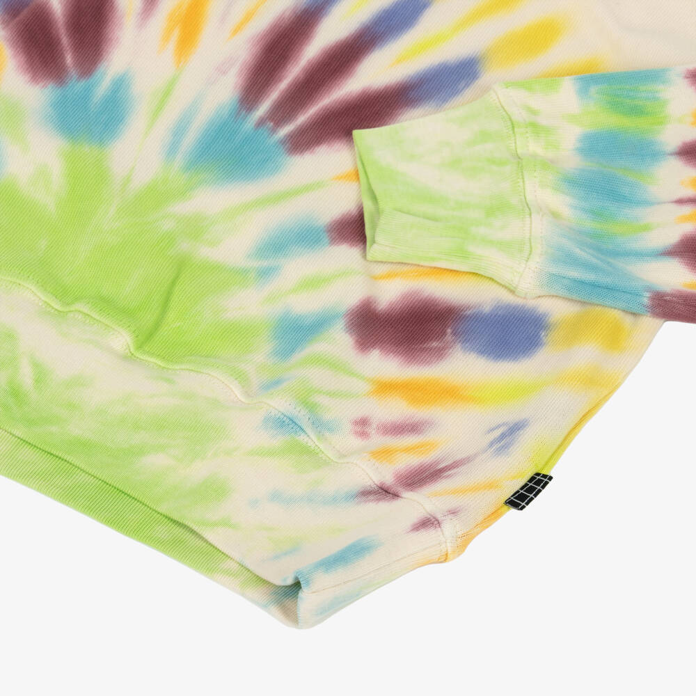 Molo-Ivory Cotton Jersey Tie-Dye Sweatshirt | Childrensalon