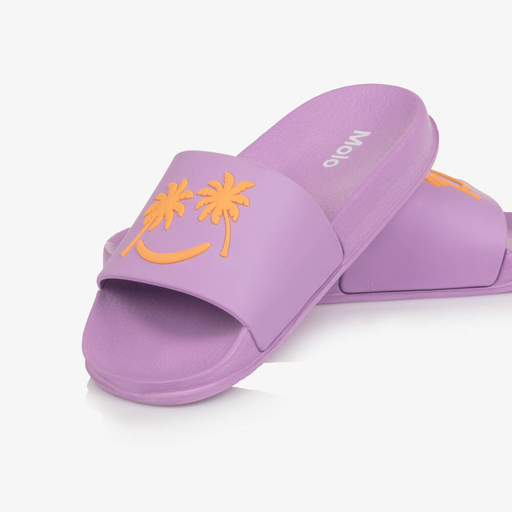 Molo-Lilac Purple Palm Tree Smile Sliders | Childrensalon