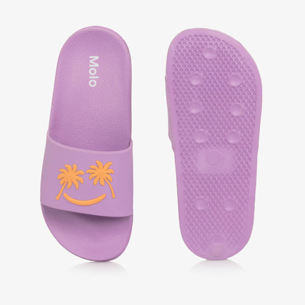 Molo-Lilac Purple Palm Tree Smile Sliders | Childrensalon