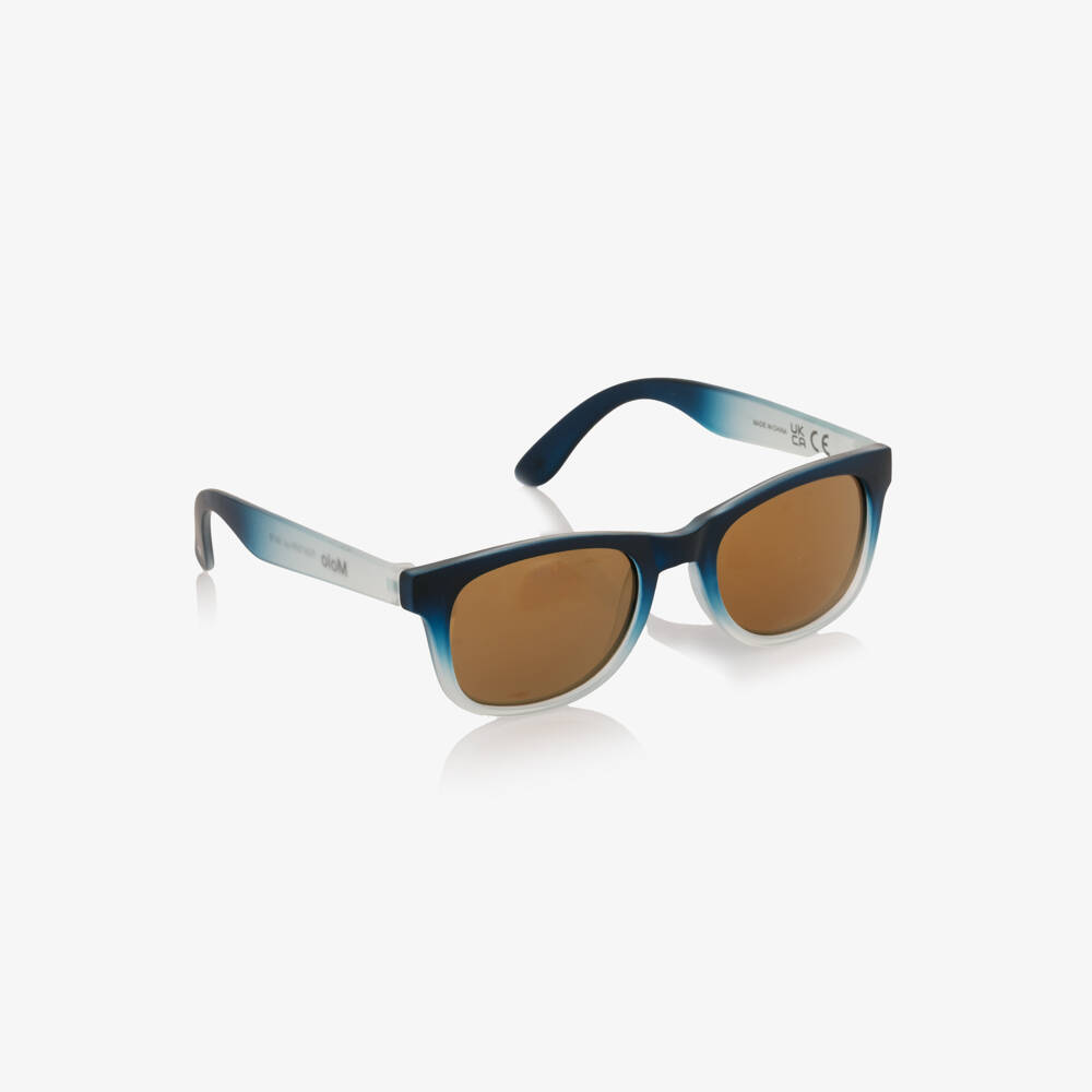 Molo-Navy Blue Reflective Ombré Sunglasses (UVA/UVB) | Childrensalon