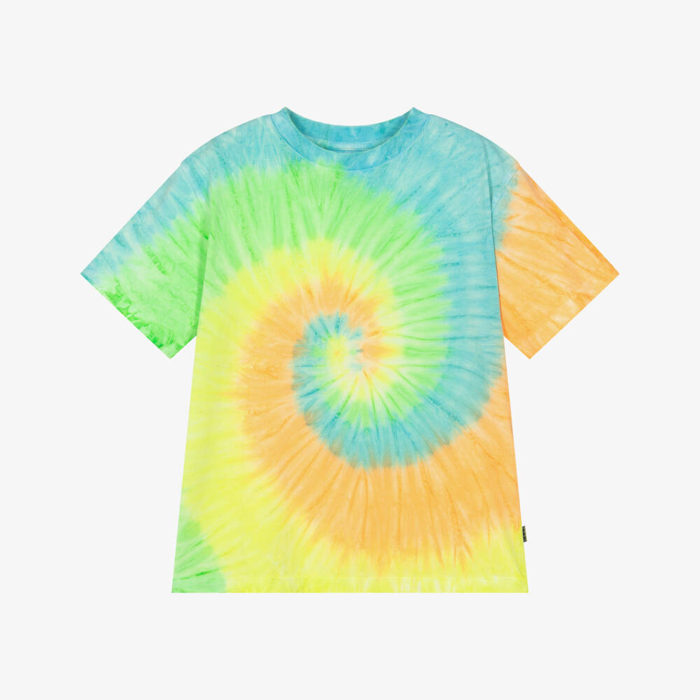 Molo-Neon Colour Tie-Dye Cotton T-Shirt | Childrensalon