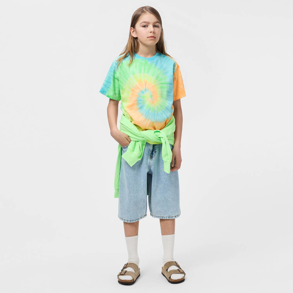 Molo-Neon Colour Tie-Dye Cotton T-Shirt | Childrensalon
