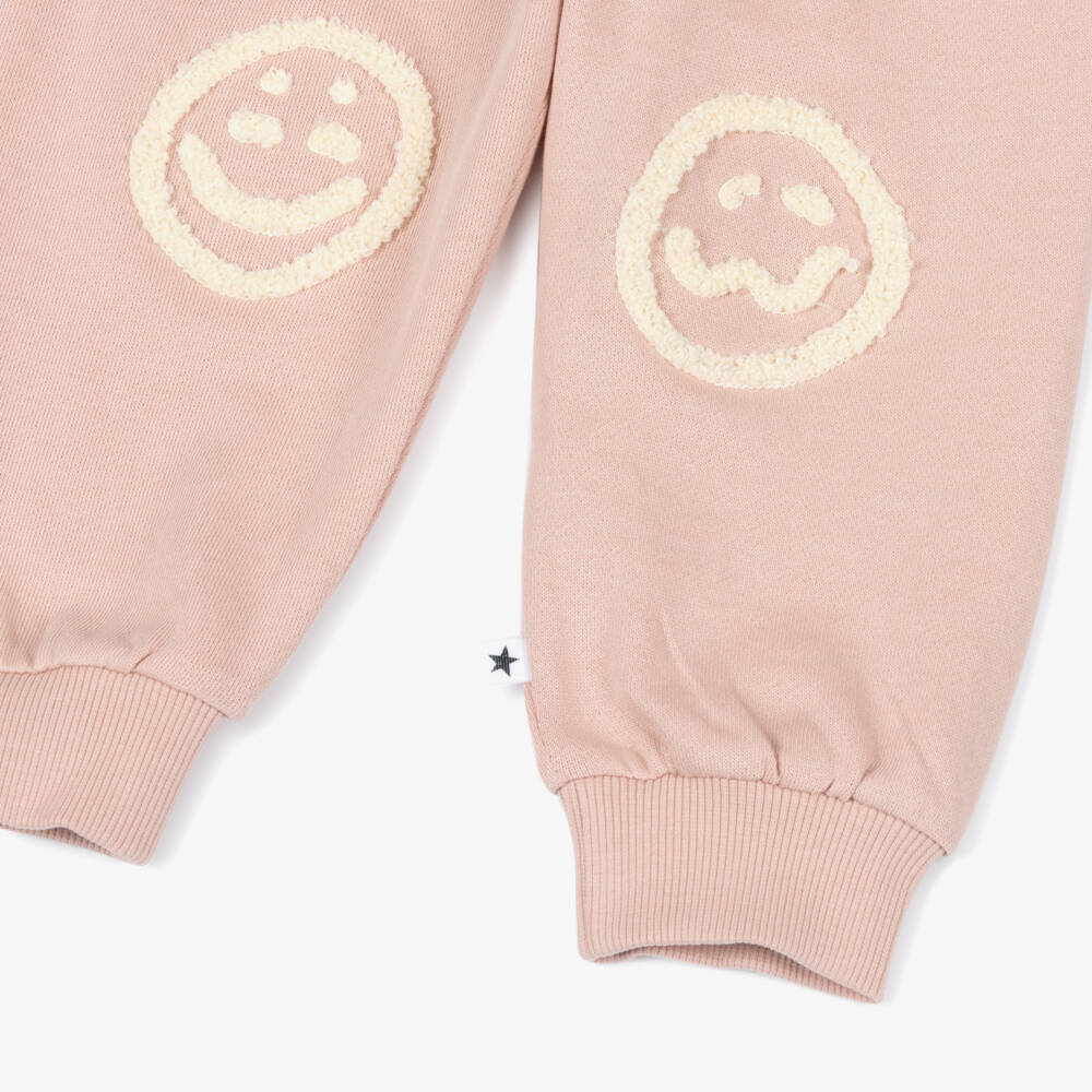 Molo-بنطلون رياضي قطن عضوي لون زهري فاتح للبنات | Childrensalon