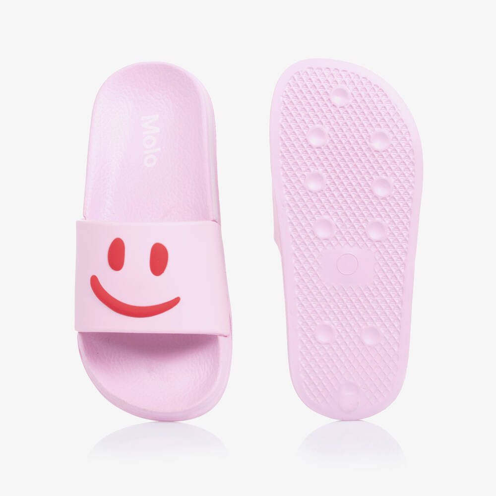 Molo-Pink Smiling Face Sliders | Childrensalon