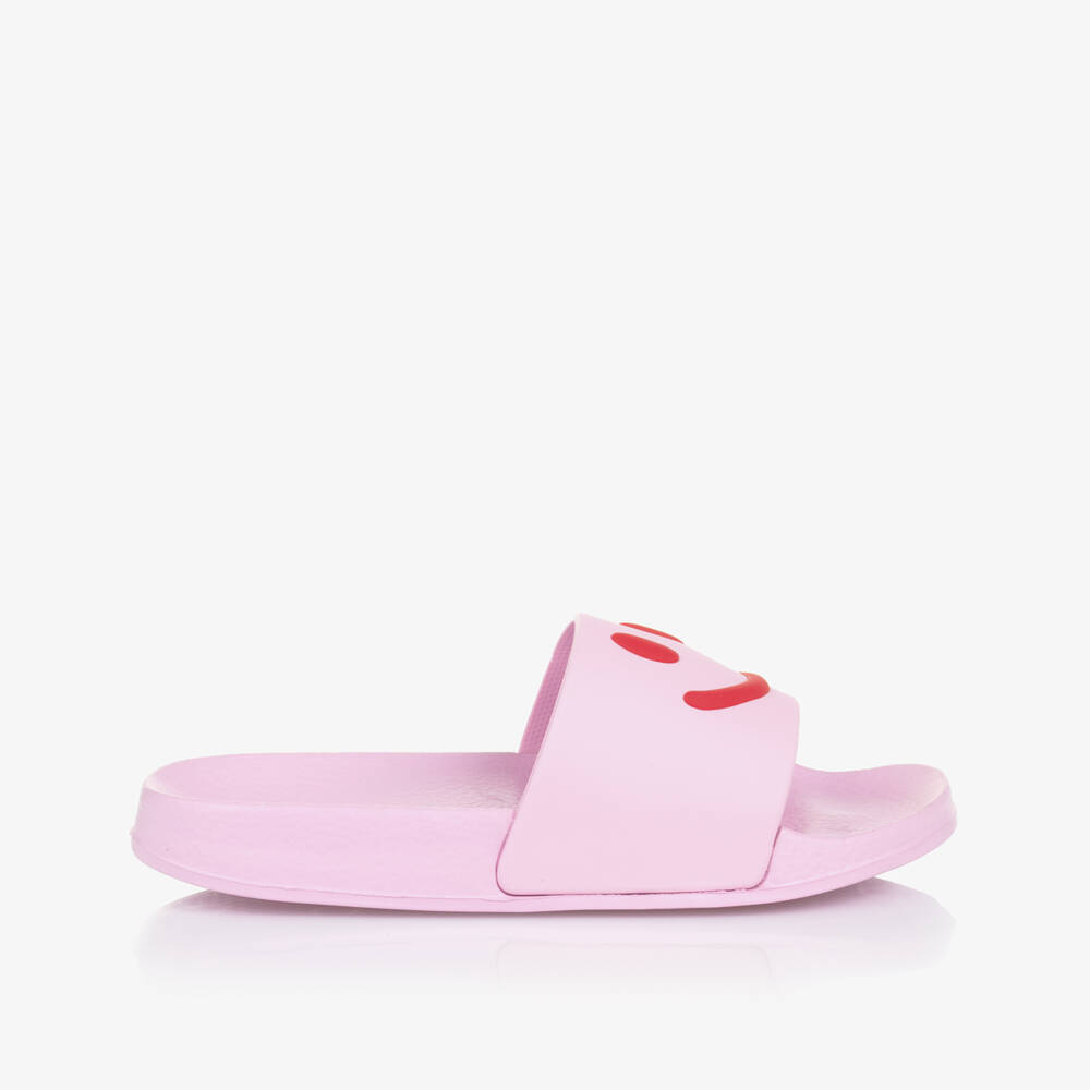 Molo-Pink Smiling Face Sliders | Childrensalon