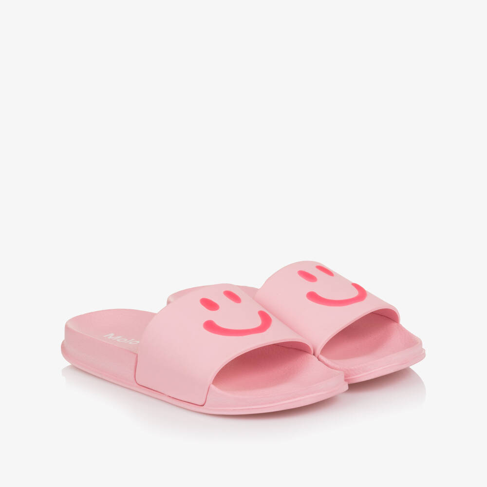 Molo-Pink Smiling Face Sliders | Childrensalon