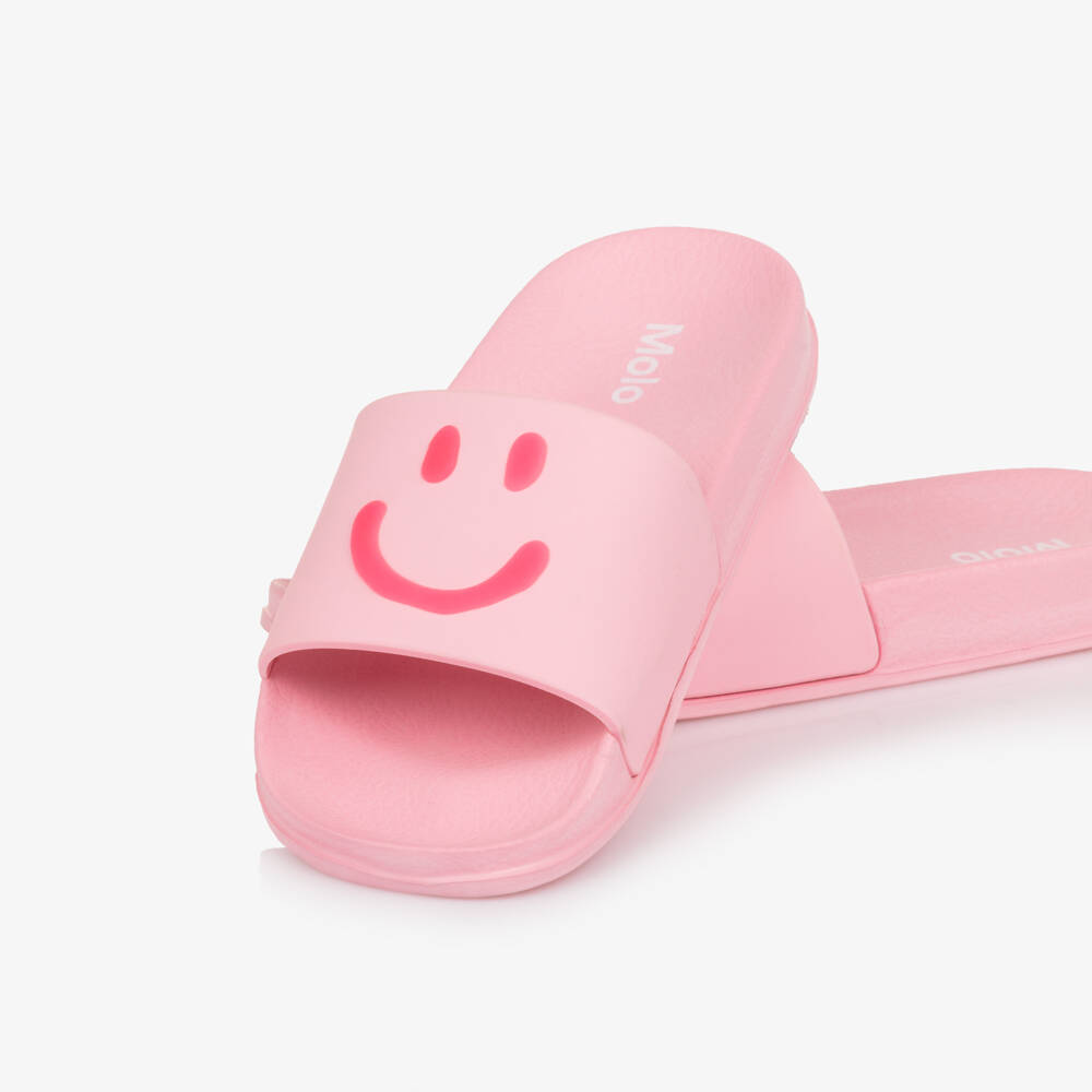 Molo-Pink Smiling Face Sliders | Childrensalon