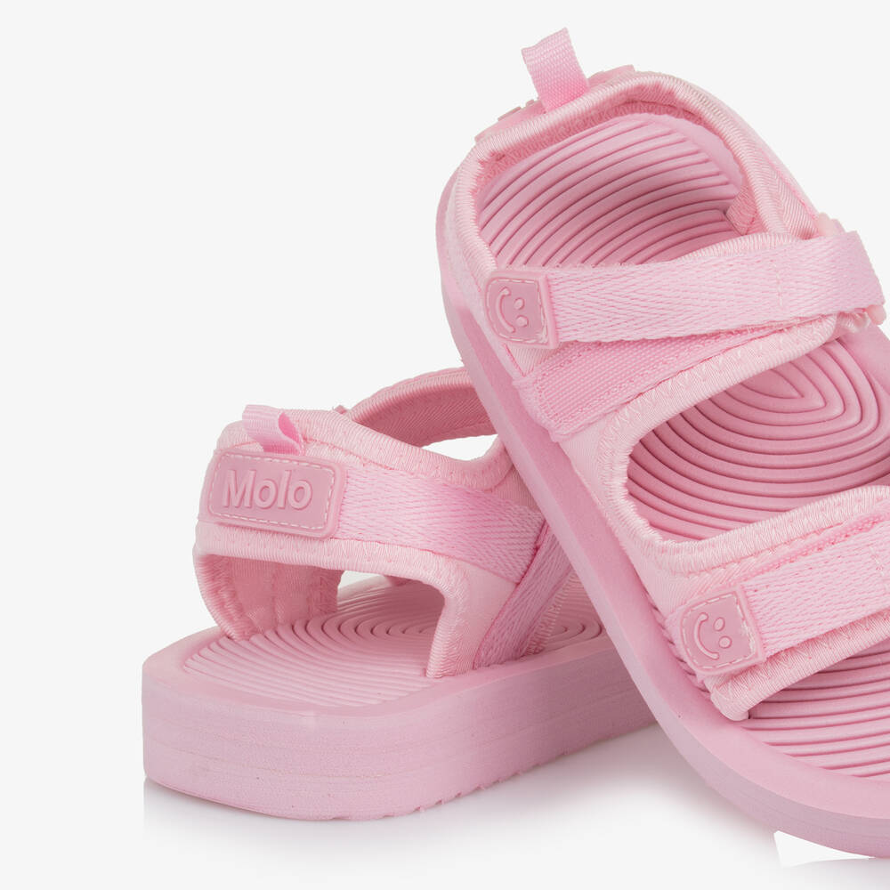 Molo-Pink Velcro Foam Sandals | Childrensalon