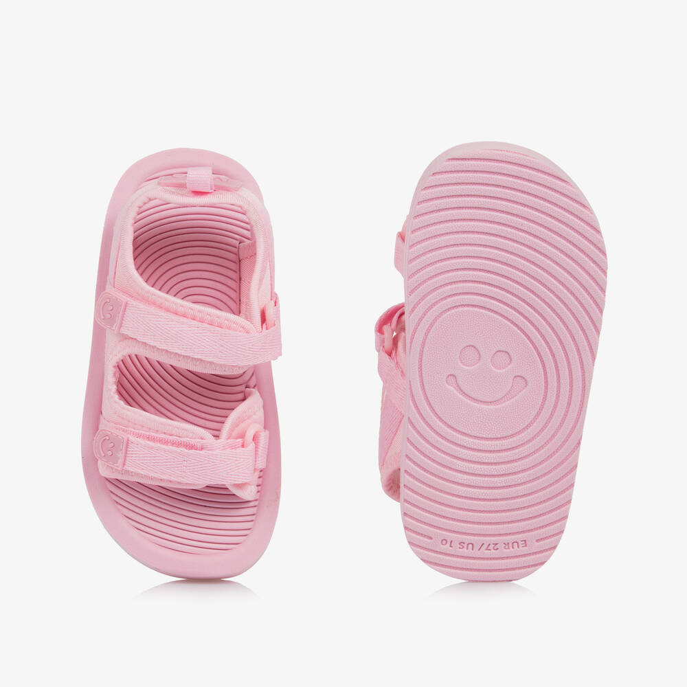 Molo-Pink Velcro Foam Sandals | Childrensalon