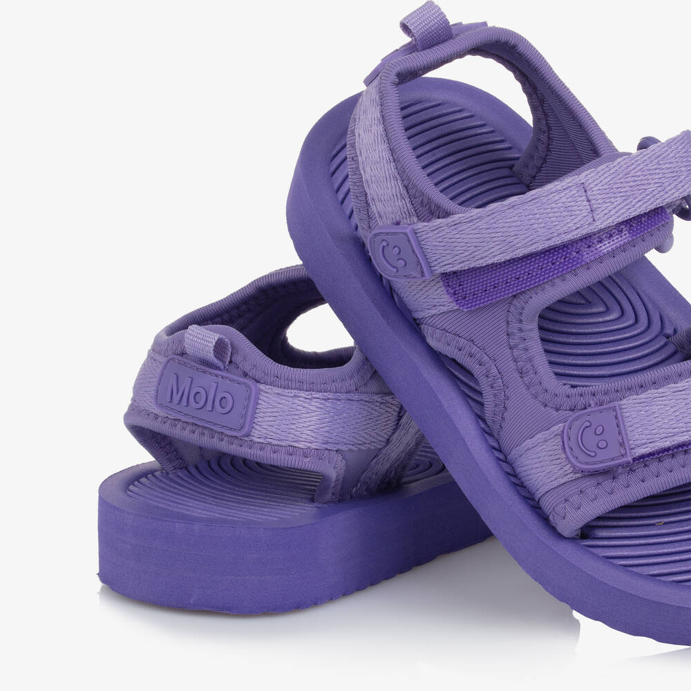 Molo-Purple Velcro Foam Sandals | Childrensalon