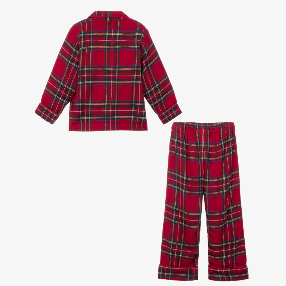 Molo-Red Tartan Cosy Pyjamas | Childrensalon