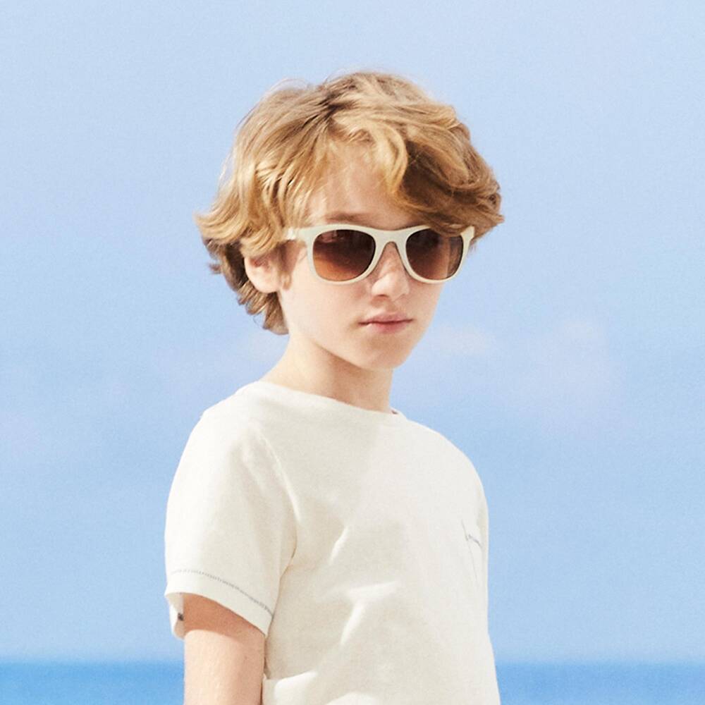 Molo-White Sunglasses (UVA/UVB) | Childrensalon