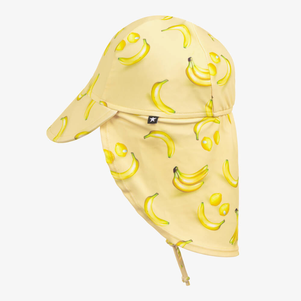 Molo-Yellow Lemon & Banana Sun Protective Swim Hat (UPF50+) | Childrensalon