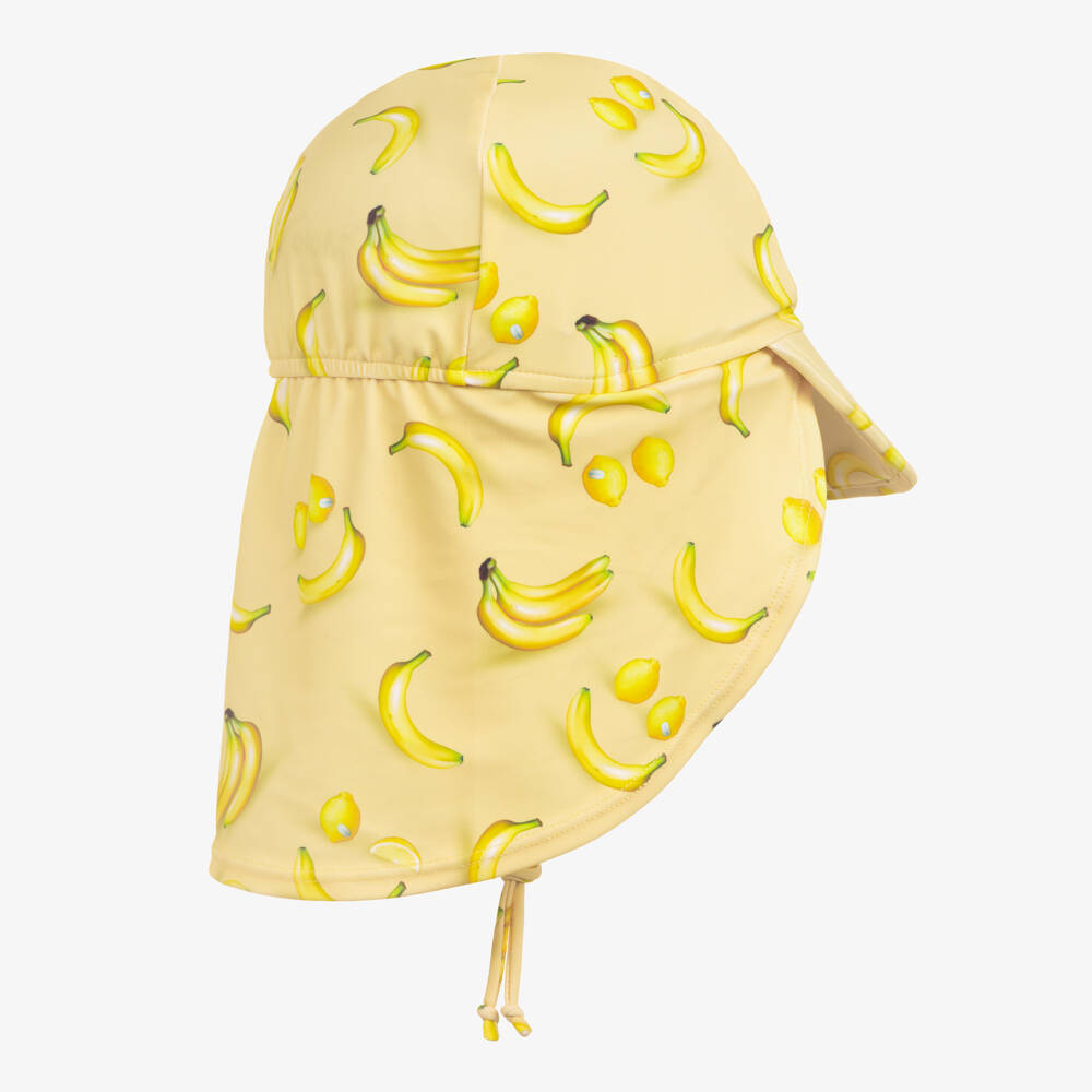 Molo-Yellow Lemon & Banana Sun Protective Swim Hat (UPF50+) | Childrensalon