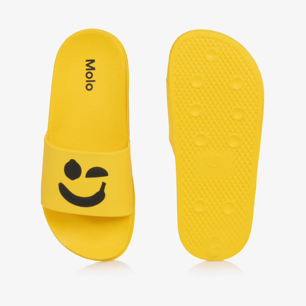 Molo-Yellow Winking Face Sliders | Childrensalon