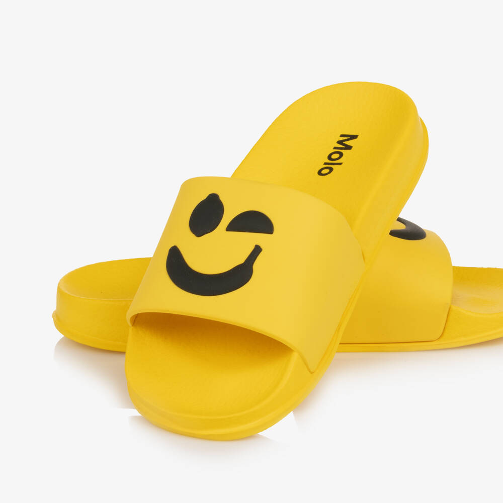 Molo-Yellow Winking Face Sliders | Childrensalon
