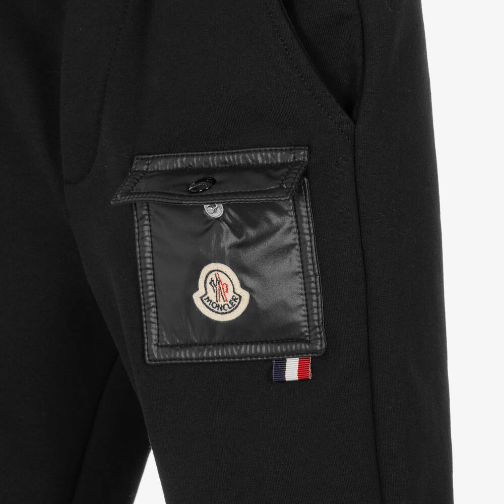Moncler Enfant-Baby Boys Black Logo Pocket Joggers | Childrensalon