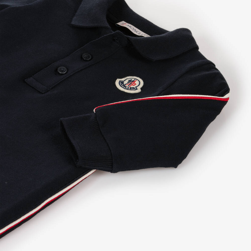 Moncler Enfant-أفرول رومبر بيكيه لون كحلي للمواليد | Childrensalon