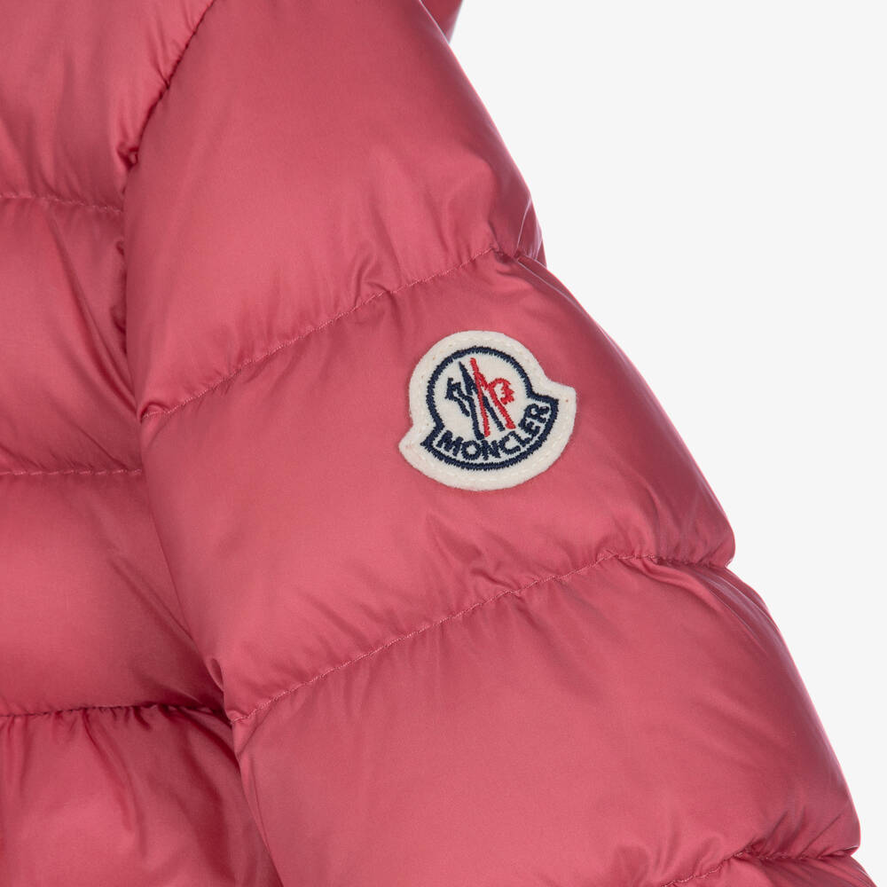 Moncler Enfant-Baby Girls Rose Pink Odile Puffer Coat | Childrensalon