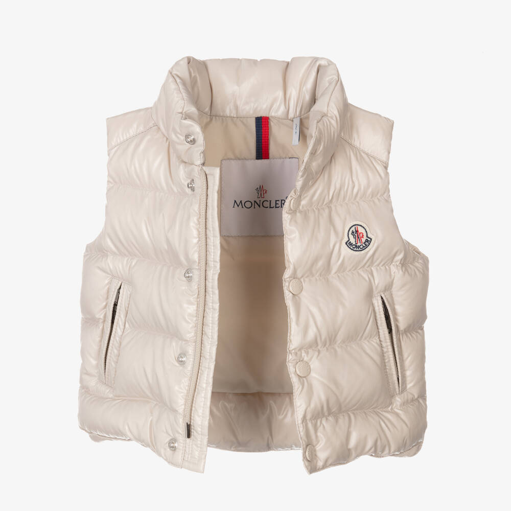 Moncler Enfant-Beige Bernard Down Padded Gilet | Childrensalon