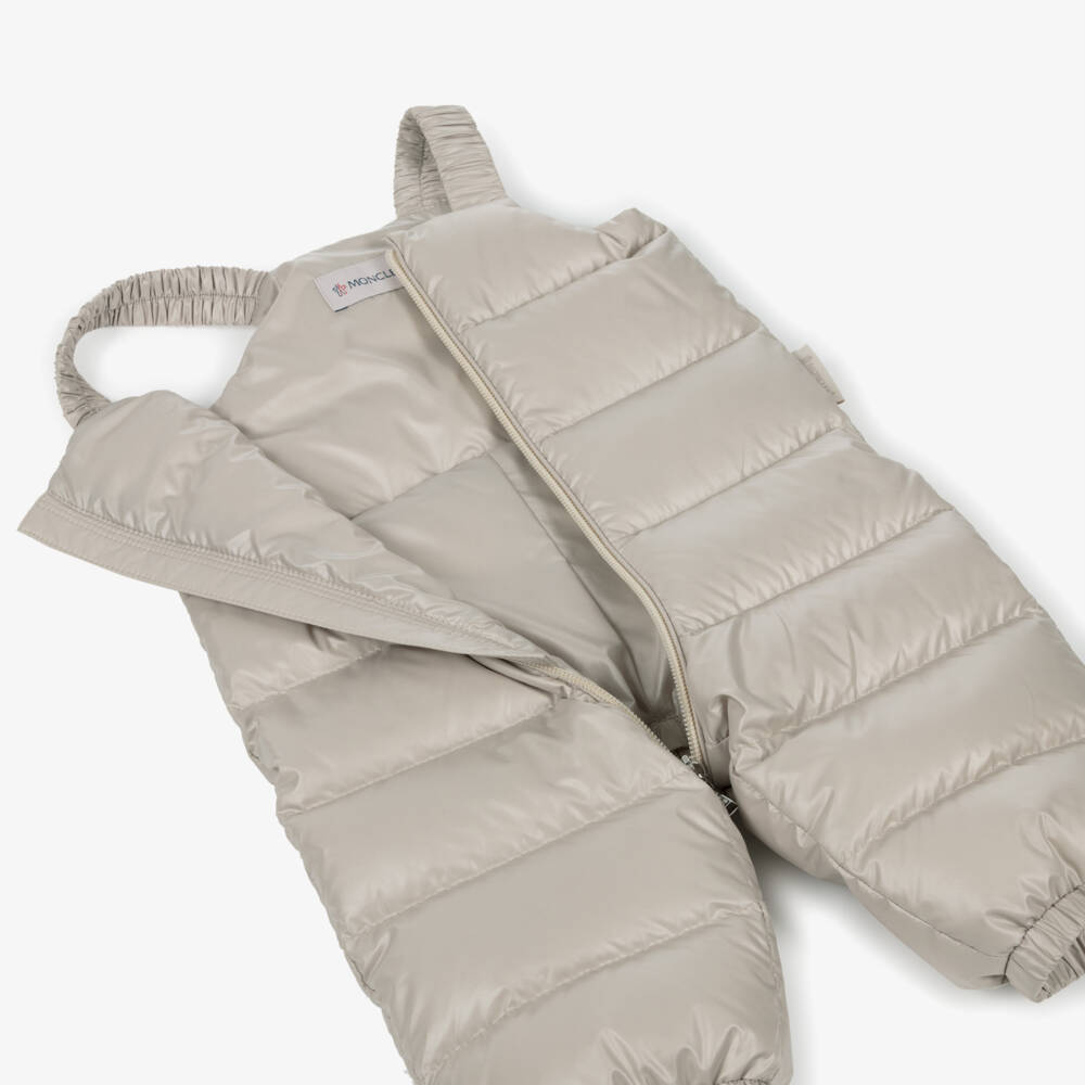 Moncler Enfant-Beige Deidre 2 Piece Down Snowsuit | Childrensalon