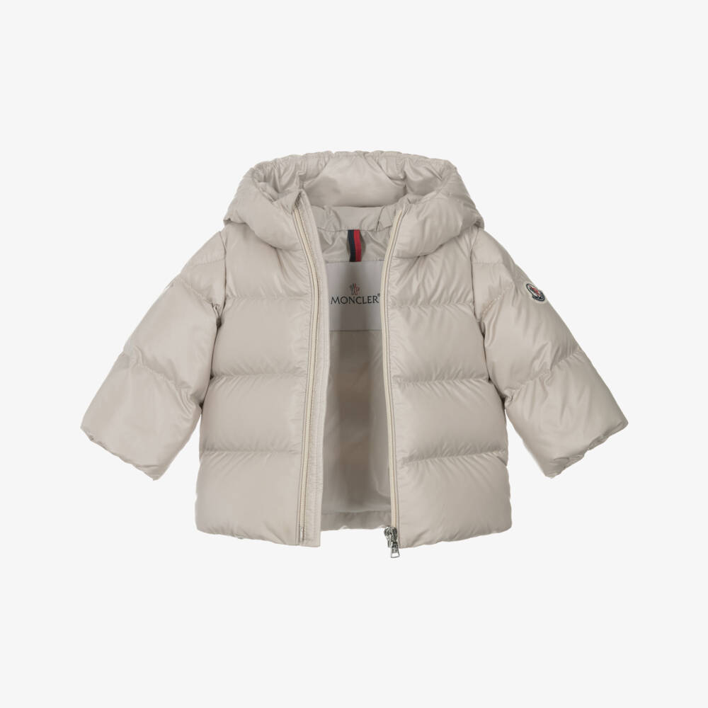 Moncler Enfant-Beige Deidre 2 Piece Down Snowsuit | Childrensalon