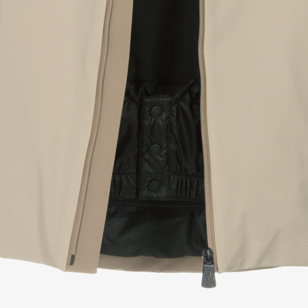 Moncler Enfant-Beige Moriond Technical Ski Jacket | Childrensalon
