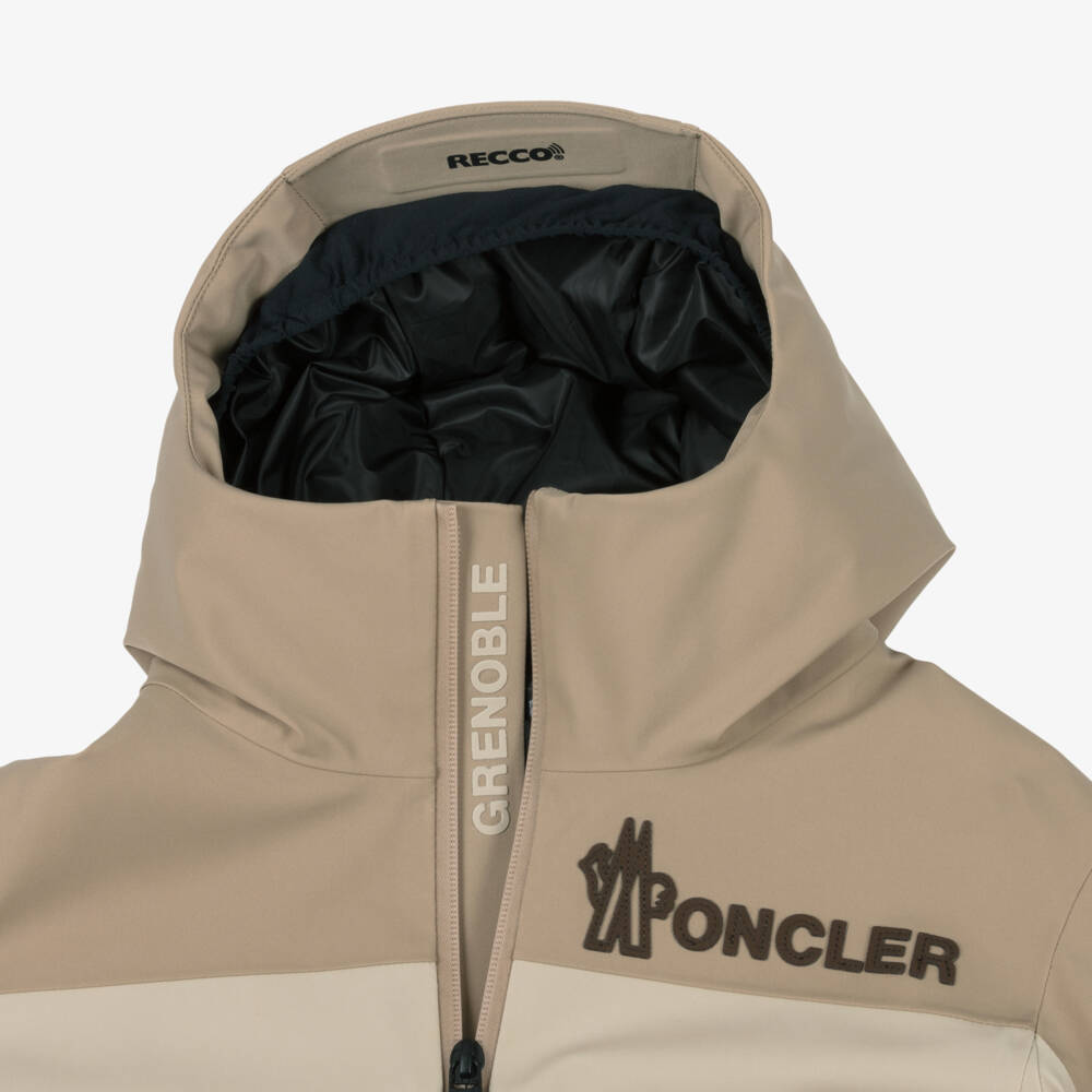 Moncler Enfant-Beige Moriond Technical Ski Jacket | Childrensalon